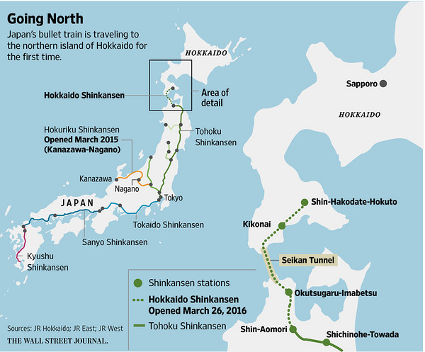 迎赏樱高峰:北海道开首列新干线 东京至新函馆北斗间4小时2分钟