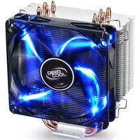 九州风神（DEEPCOOL） 玄冰400 CPU散热器（多平台/4热管/智能温控/发蓝光/12CM风扇/附带硅脂/静音）