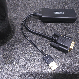 我觉得我还可以再抢救一下：UNITEK 优越者 VGA转HDMI 高清转换线