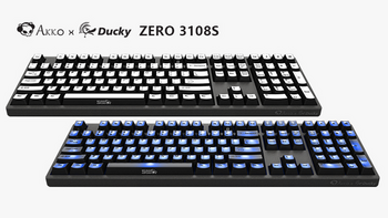 PBT二色热升华键帽：Akko X Ducky 发布 ZERO 3108S 背光机械键盘