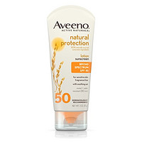 Aveeno Natural Protection Lotion Sunscreen With Broad Spectrum SPF 50, 3 Oz