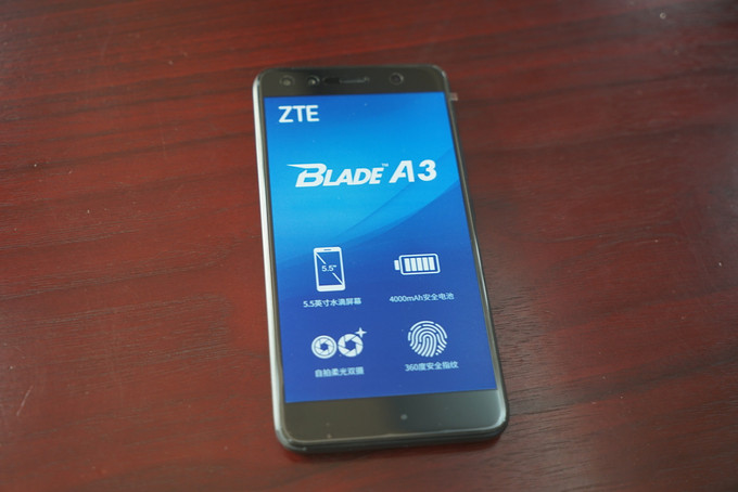 人脸识别 前置双摄:zte 中兴 发布 blade a3 智能手机799元