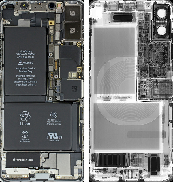 x射线透视效果:ifixit 发布 iphone x 透视壁纸