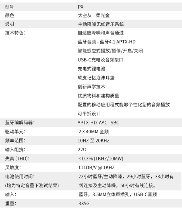 bowerswilkins宝华韦健px无线降噪耳机