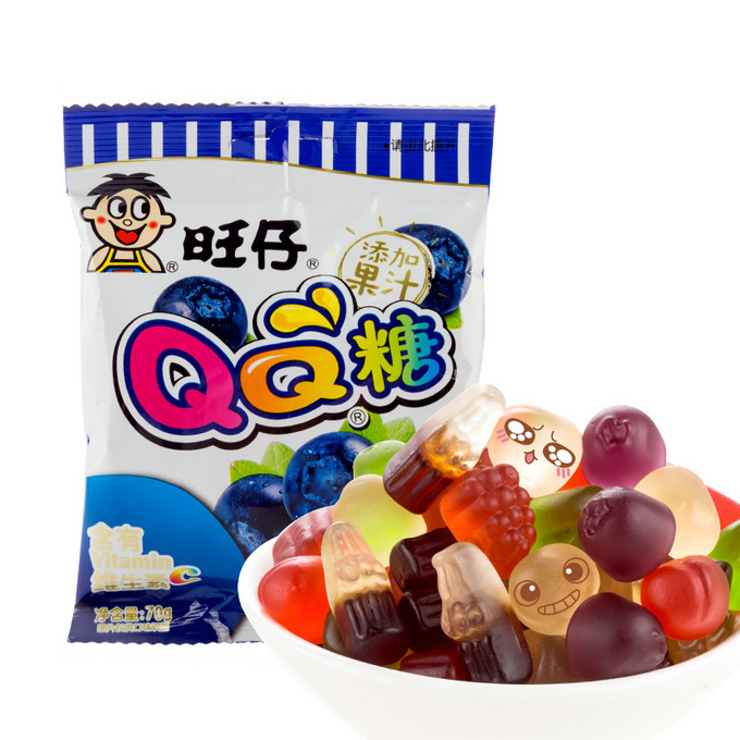 旺仔qq糖(蓝莓味)70g 3.9元天猫超市去购买