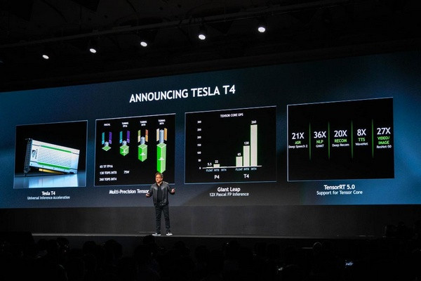 仅75w tdp:nvidia 英伟达 发布 tesla t4 专业加速卡