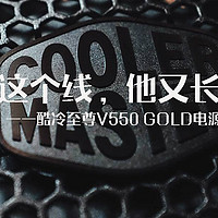 你看这个线他又长又宽——酷冷至尊V550 GOLD电源