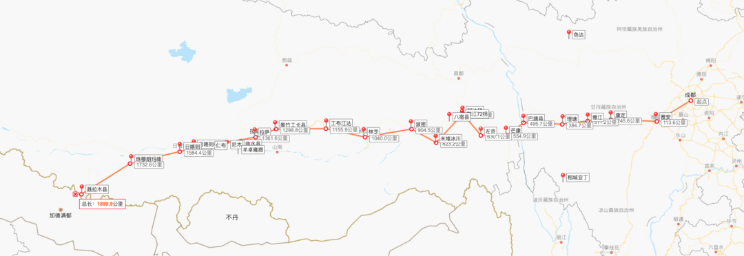 但其实g318国道的起点在上海人民广场,全程5476公里,终点是西藏聂拉木