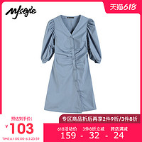 MJstyle2021夏季新品V领修身显瘦时髦轻熟设计感连衣裙-621060045