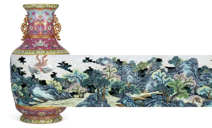 6565亿!清乾隆"有凤来仪"转心瓶 登上「全球最贵转心瓶」宝座