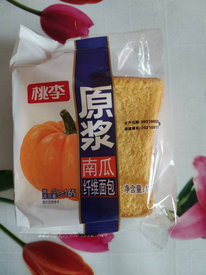 桃李 南瓜原浆纤维面包 600g