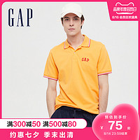 Gap男装LOGO弹力短袖T恤440725夏季新款上衣休闲时尚商务POLO衫