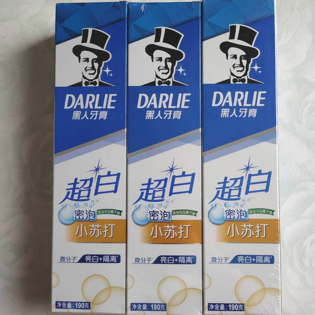 京东plus会员darlie黑人超白小苏打牙膏190g