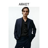 ARKET男装羊毛修身西装外套深蓝色2022夏季新款1046542001