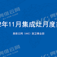 2022年11月集成灶月度简析：规模双线同比下跌