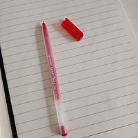 从实体店里买了根爱好红色水笔，写字光滑流畅