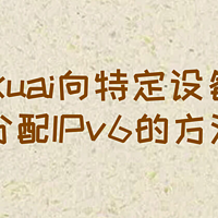 玩网络我是专业的 篇三：不影响整体网络稳定性——iKuai只向特定设备分配IPV6地址