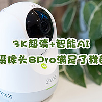 3K超清+智能AI，360云台摄像头8Pro满足了我对家庭安防的所有期望