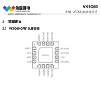 VK1Q60 QFN16L本芯片性能稳定质量可靠，抗干扰能力强LED显示IC