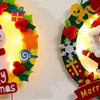 和孩子一起DIY圣诞花环，璀璨灯光 营造圣诞氛围