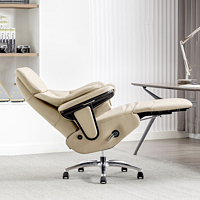 永藝上新智能辦公椅，澳洲進口牛皮+零重力專利+腰部氣囊按摩，支持大角度后仰