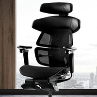 網易嚴選冒險家工學椅，椅背5分區支撐，脊柱聯動+6D扶手+155度近平躺+進口牛皮材質