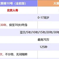 大黄蜂10号少儿重疾险（全能版）&大黄蜂10号（旗舰版）怎么选？