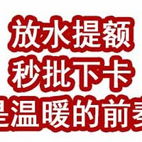 放水提额，秒批下卡，这是大赦天下还是温暖的前奏？！