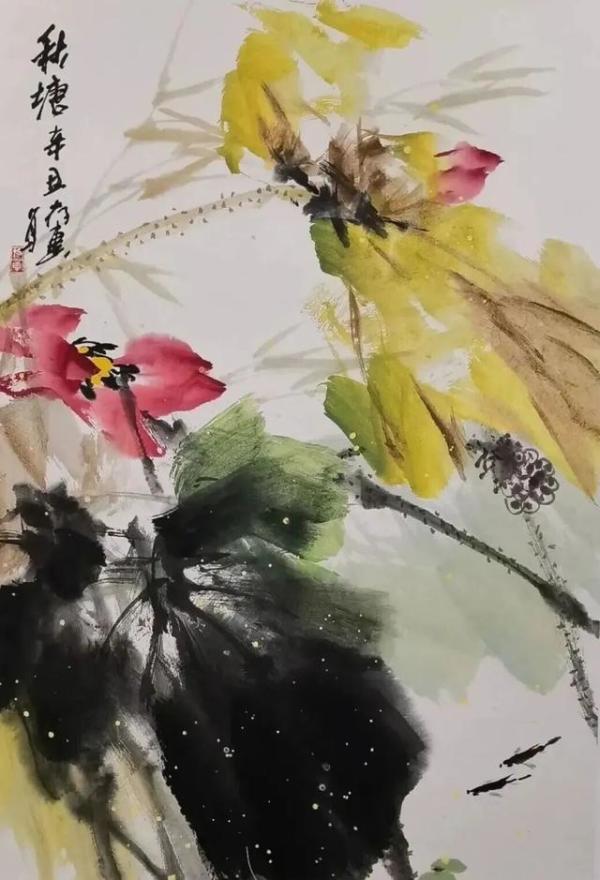 彩墨生荷韵，笔底见清风——刘存惠荷花艺术赏析！_绘画创作_什么值得买