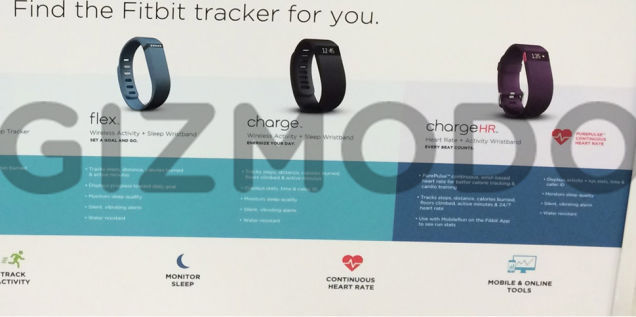 心率监测+来电提醒：外媒曝光 Fitbit Charge、Charge HR 两款新手环