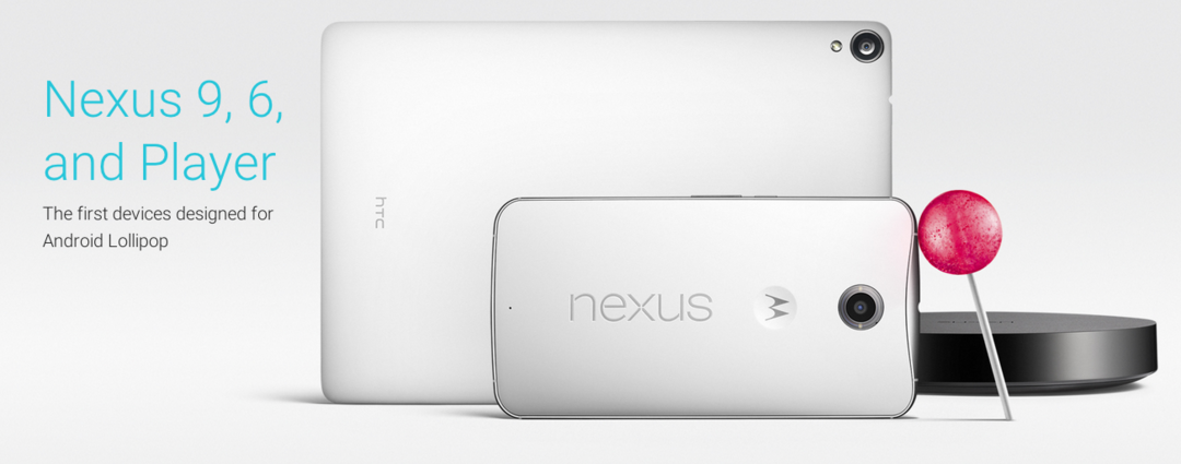 Google 发布 Moto X“大号版”Nexus 6、64位平板Nexus 9、及Nexus Player媒体盒