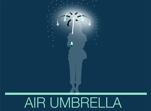 带你走位带你飞：无伞盖“空气雨伞” Air umbrella 接受预定