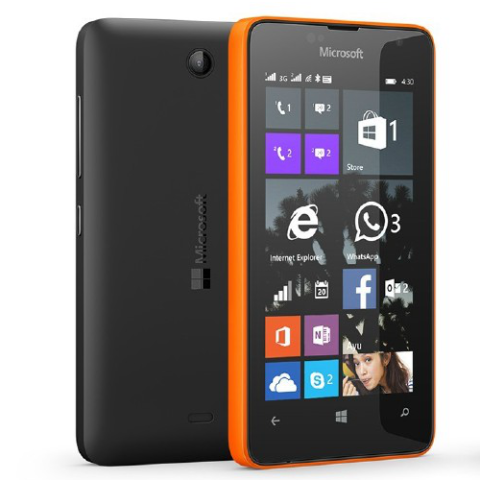 最便宜的lumia来了:微软发布lumia 430 wp 手机