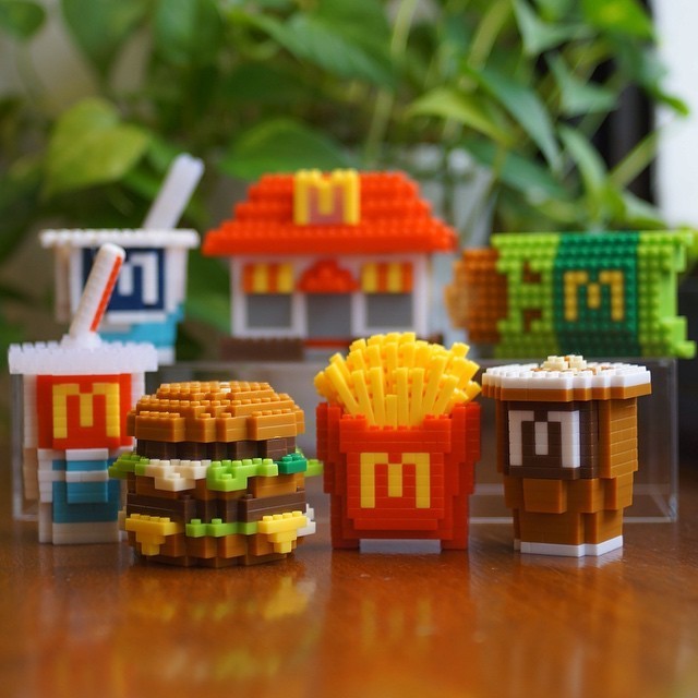拼个巨无霸带回家：香港麦当劳与nanoblock合推快餐主题拼插玩具
