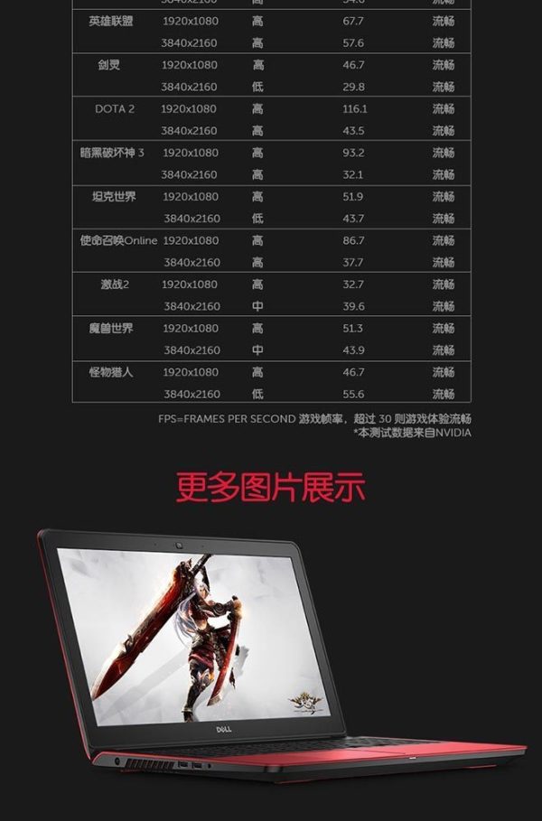 戴尔DELL 游匣 灵越15.6英寸游戏本(黑红各一)