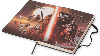 星战手绘原稿封面：MOLESKINE 推出 《星球大战7：原理觉醒》主题笔记本