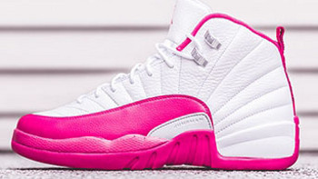 情人节配色：NIKE 耐克 推出 Air Jordan 12 GS Dynamic pink 