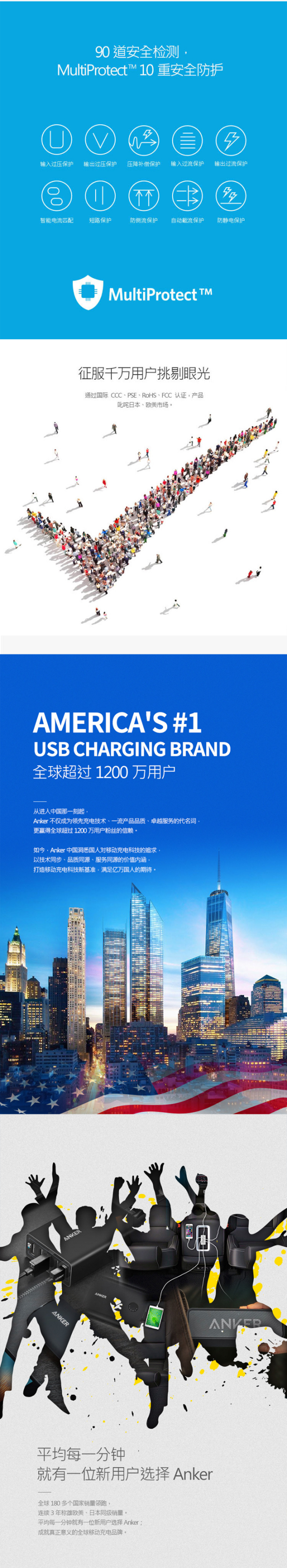 【抢先首发众测】Anker QC2.0 快充三件套装组合