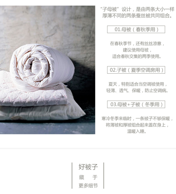 【抢先首发众测】网易严选 双宫茧桑蚕丝被+全棉可水洗抗菌防螨丝羽绒枕 套装