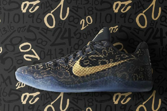 职业生涯刻印在鞋上：NIKE 耐克 Kobe 11 Mamba Day iD 即将上线