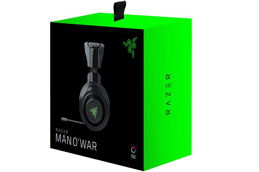 虚拟7.1无线电竞头戴：Razer 雷蛇 发布 ManO’War 战神 游戏耳机