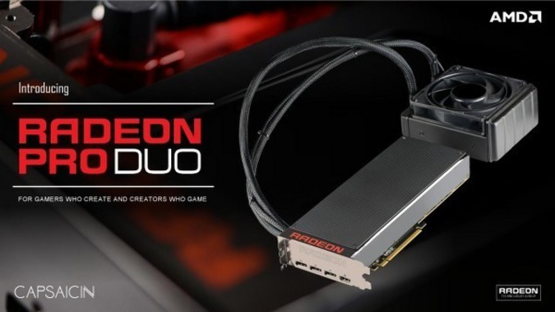 为VR*级游戏玩家而生:AMD 正式发布 Radeon Pro Duo 双核显卡
