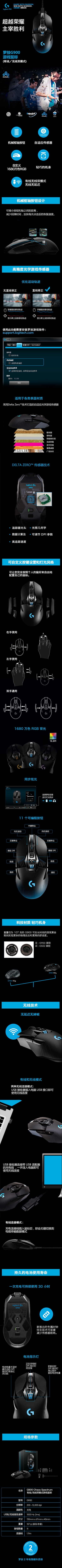 【抢先首发众测】罗技 G900 双模式游戏鼠标