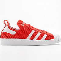 编织鞋面的贝壳头：adidas 阿迪达斯 推出 Superstar 80s Primeknit 红白配色板鞋