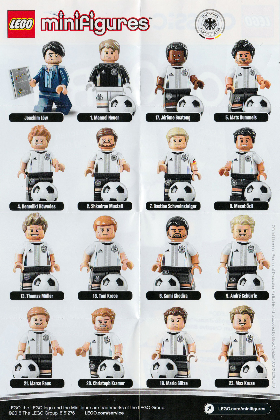 德迷注意：LEGO乐高71014德国队抽抽乐开售