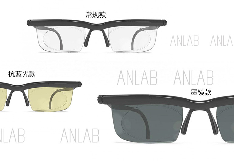 远视近视一镜通吃： AnLab 安澜世 可调度数眼镜 开放众筹