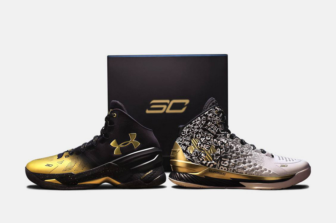 黑白双金：UNDER ARMOUR 安德玛 Curry Back 2 Back MVP球鞋套装 即将发售