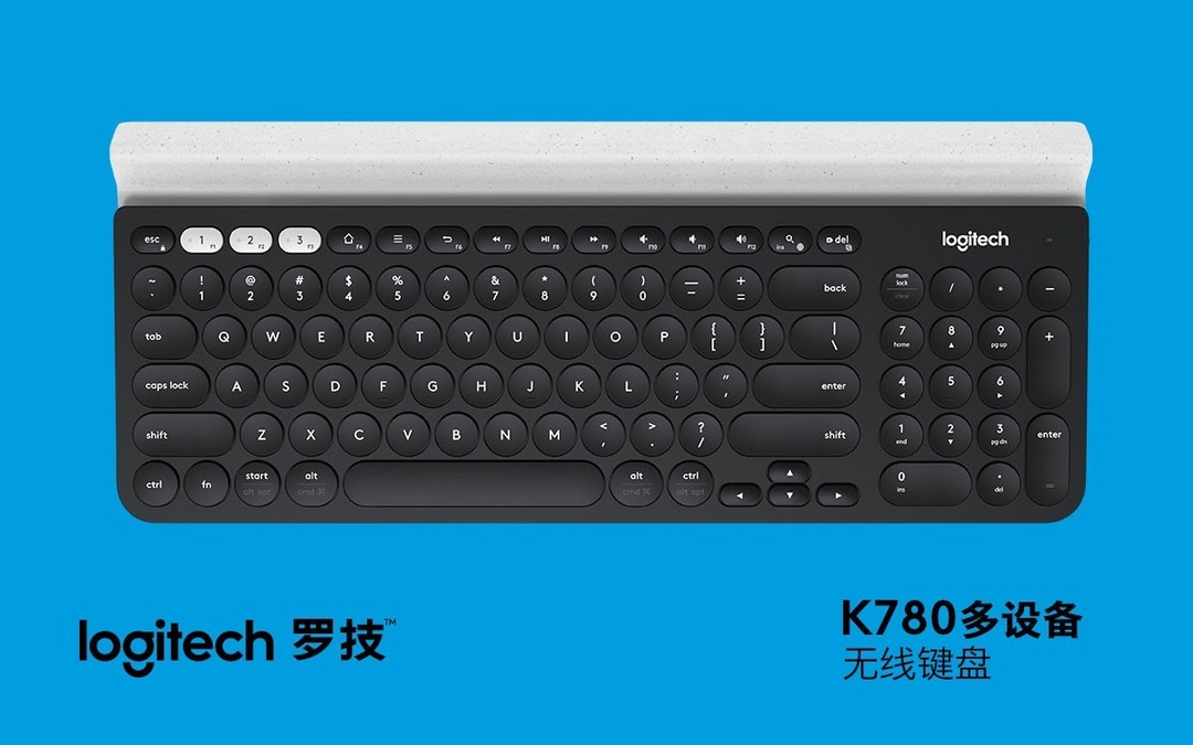 全尺寸版480：Logitech 罗技 发布 K780 多设备无线蓝牙键盘