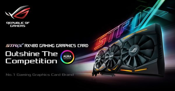 配备RGB背光扰流风罩：ASUS 华硕 ROG STRIX RX480 “猛禽” 非公版显卡 亮相