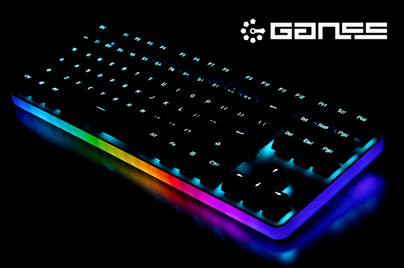 RGB幻彩：GANSS 高斯 众筹 GK87 RGB 侧发光樱桃轴机械键盘